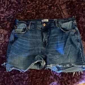 Kendall & Kylie Distressed Blue Jean Shorts